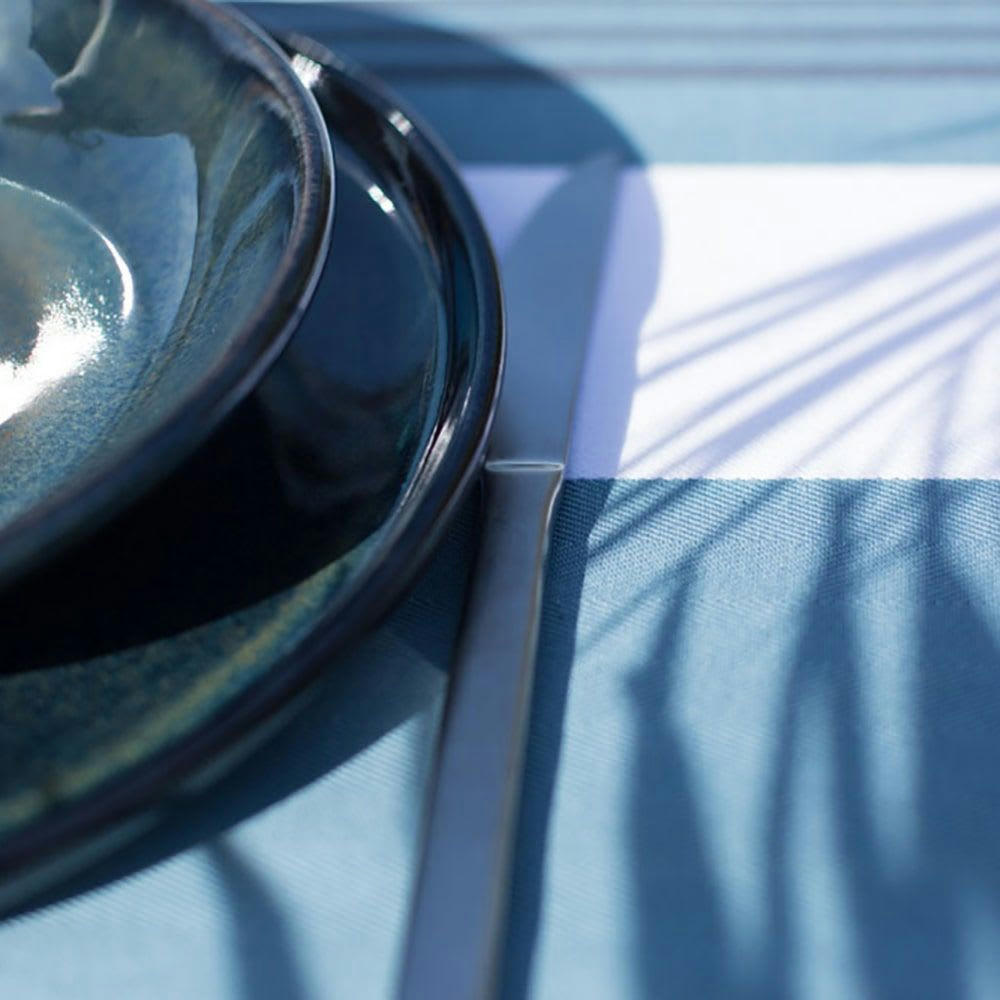 DONIBANE - Chemin de table bleu 50x155