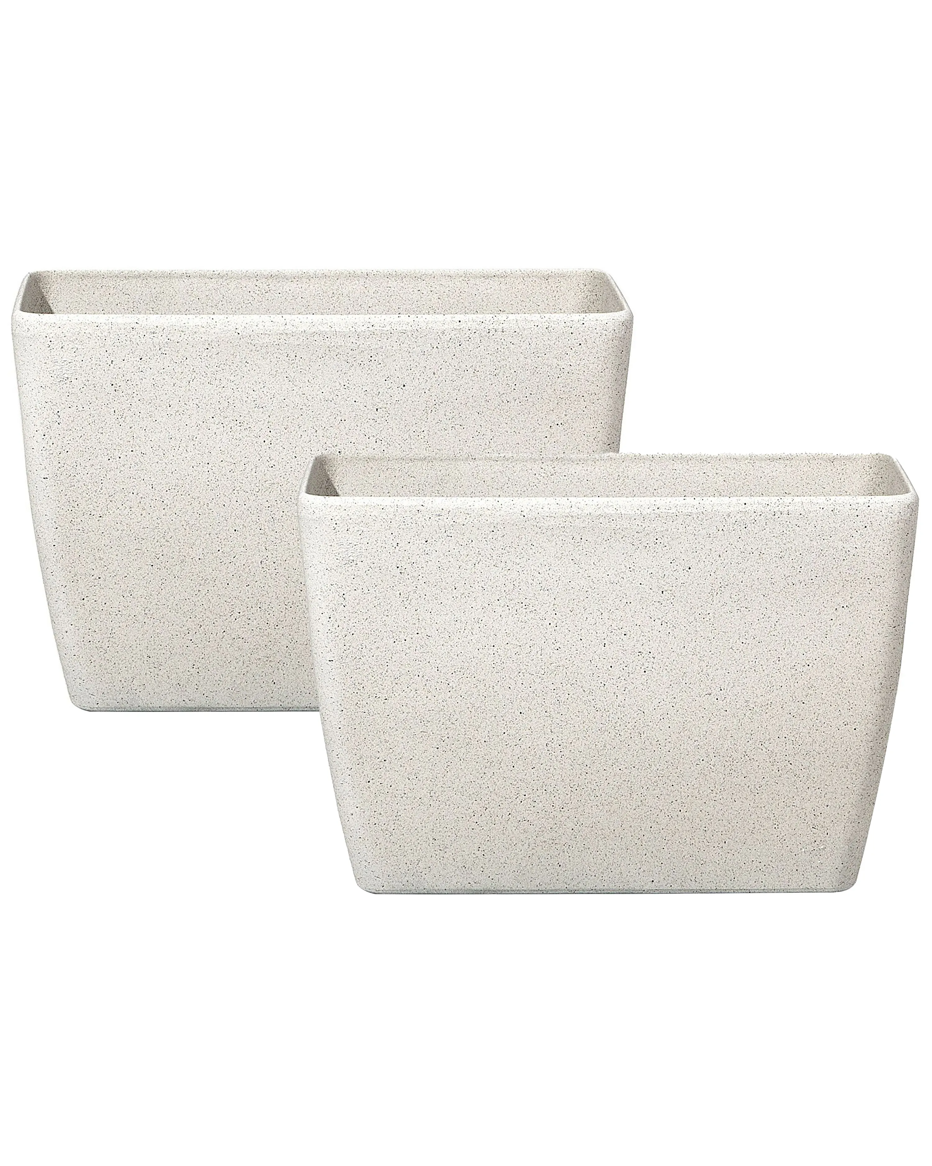 Set of 2 Plant Pots BARIS 60 cm Beige