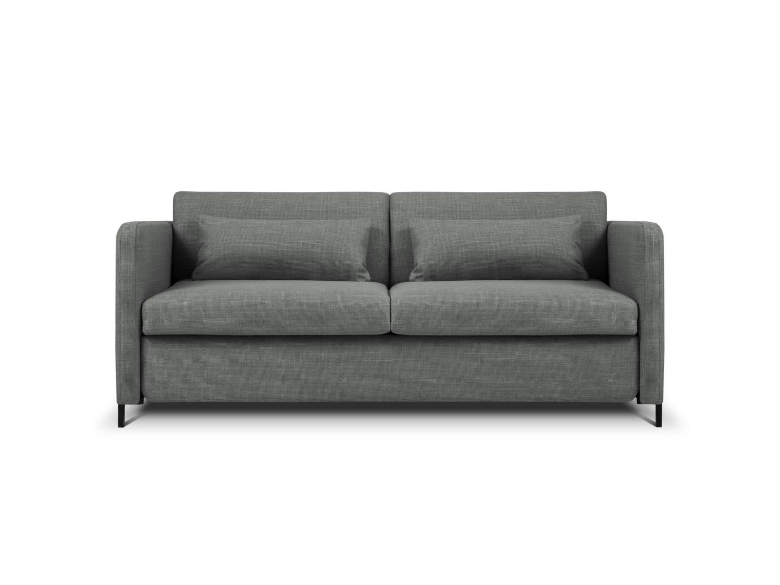 YANIS - Canapé Convertible 2 places en Tissu Structurel Gris