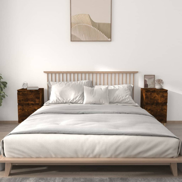 2x Szafka Nocna Stolik Komoda Brązowa Do Sypialni 40x35x70 cm