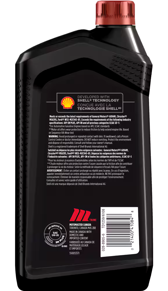 MotoMaster 5W20 Conventional Engine/Motor Oil, 946-mL