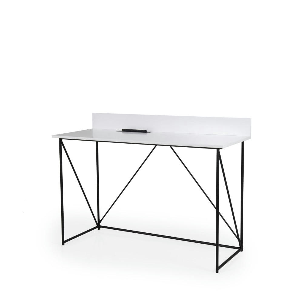 TELL - Bureau en bois L120cm blanc
