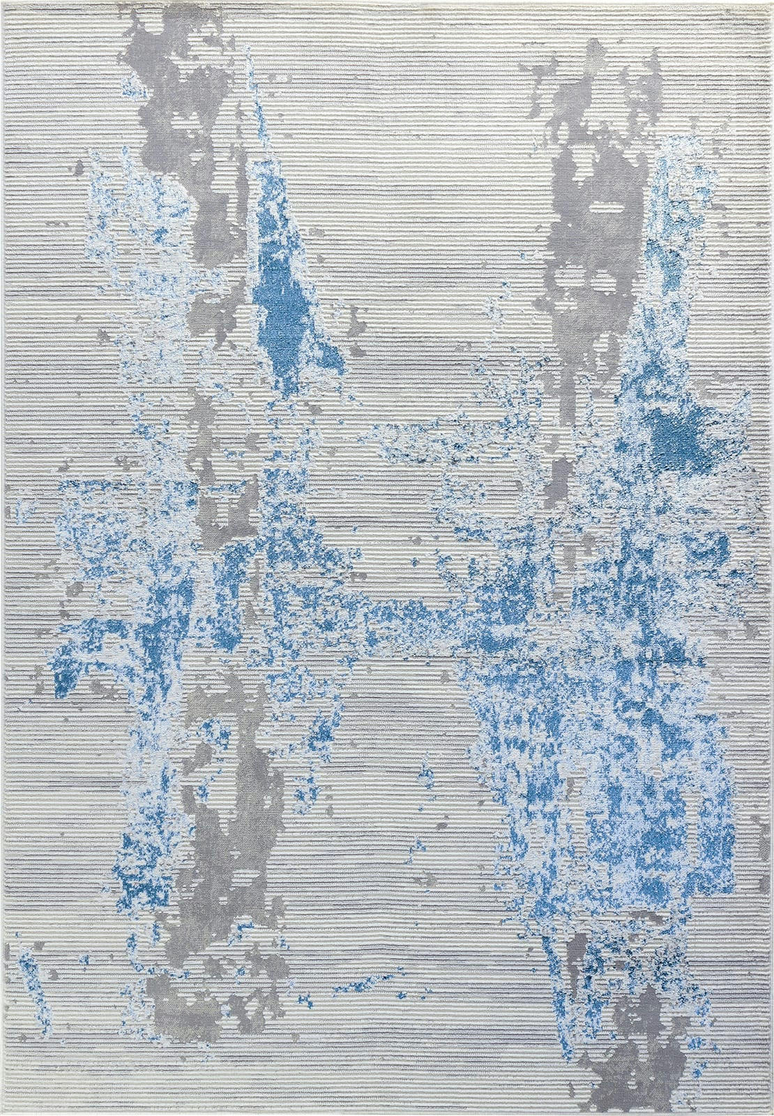 EYRA - Tapis Abstrait Moderne Ivoire/Bleu/Gris 200x275