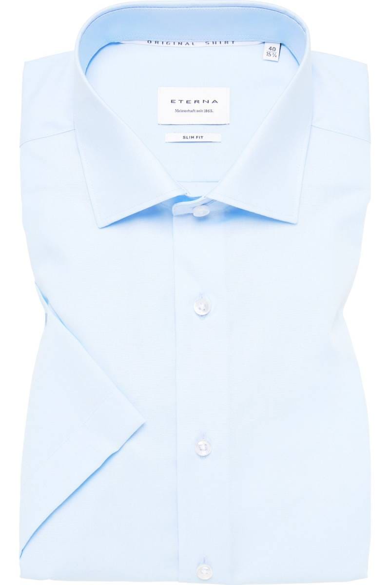 ETERNA Slim Fit Hemd hellblau, Einfarbig
