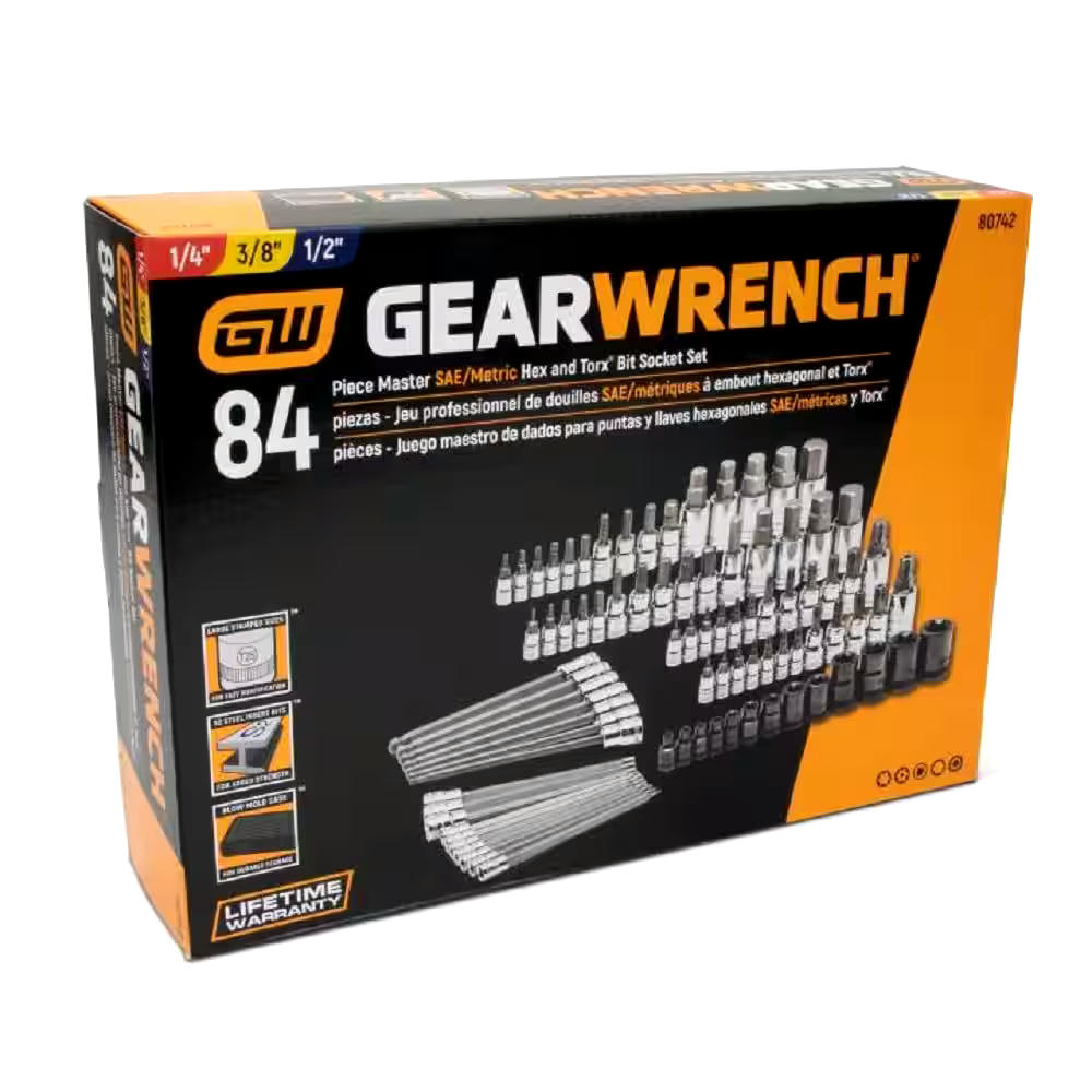 GearWrench Bit Socket Set, 84-pc, SAE/Metric