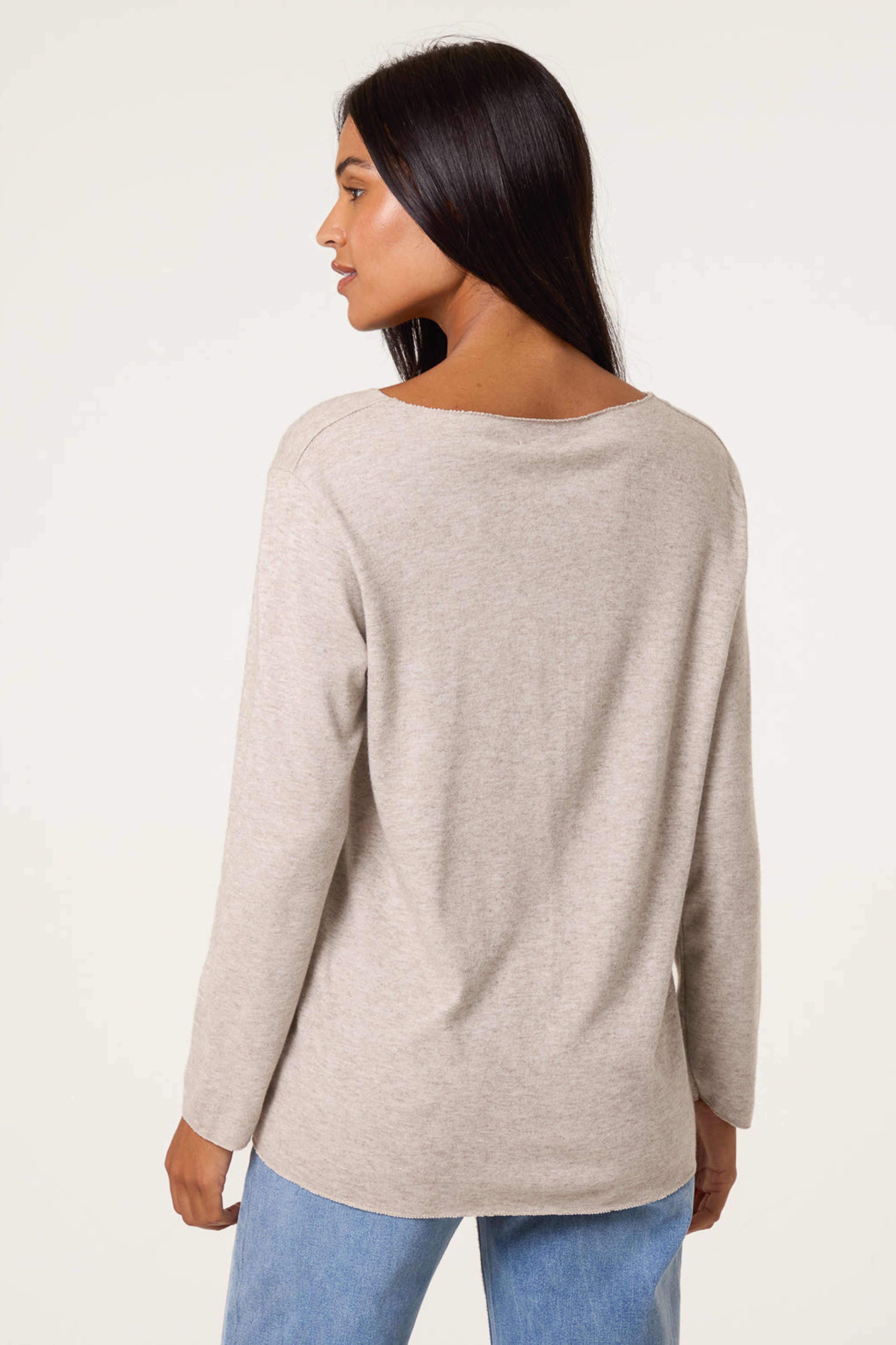 Blue Vanilla Stone Diamante Star Long Sleeve Jumper