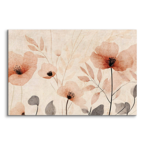 Obraz Czerwone Maki Kwiaty W Stylu Boho 30x20cm