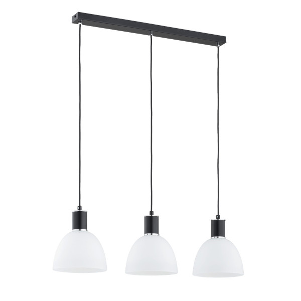 Lampa wisząca czarno-biała SANBRI 3xE27x15W wym: 90x75x14 cm Alfa