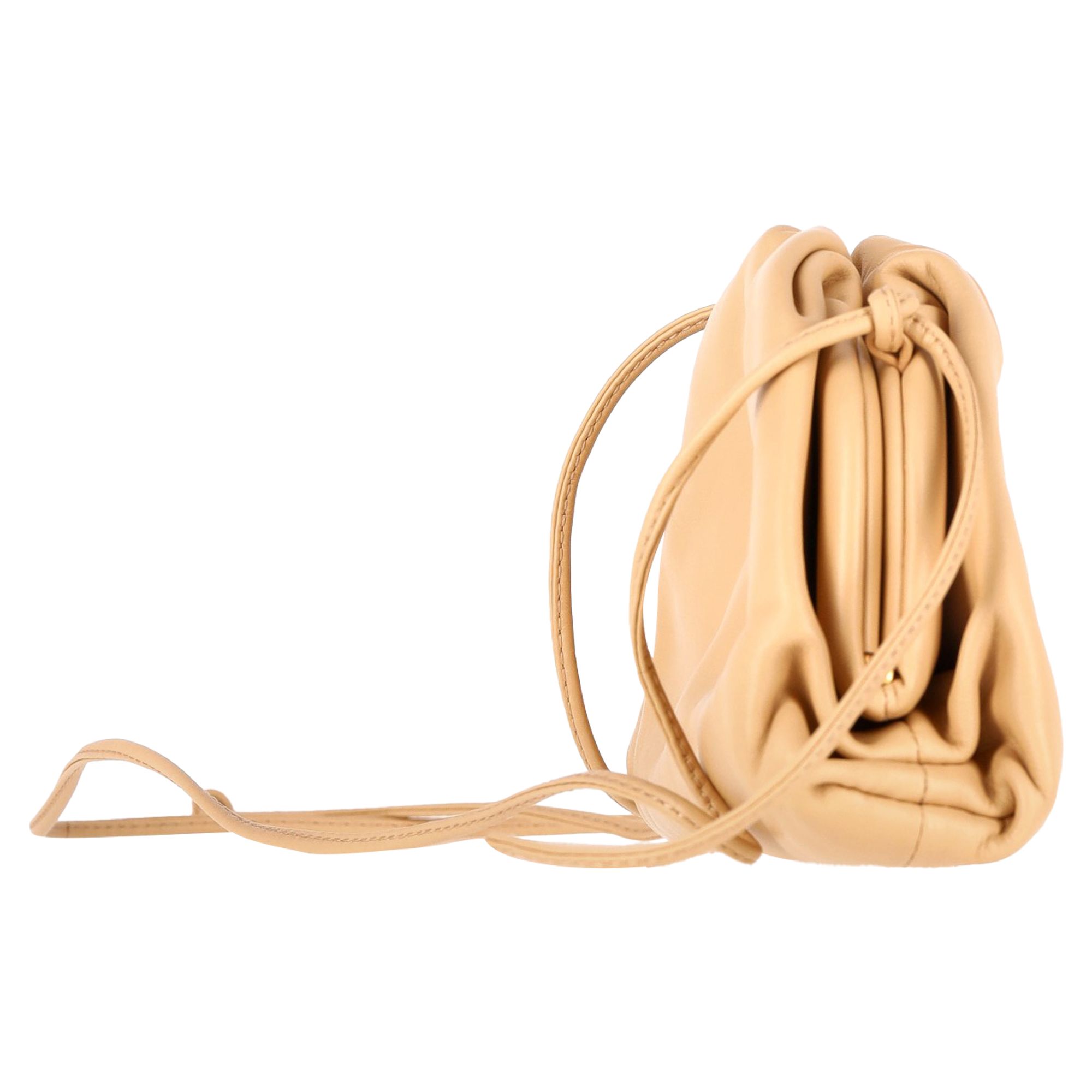 Bottega Veneta Preloved Mini Pouch 20 Sling Bag in Yellow Calfskin Leather