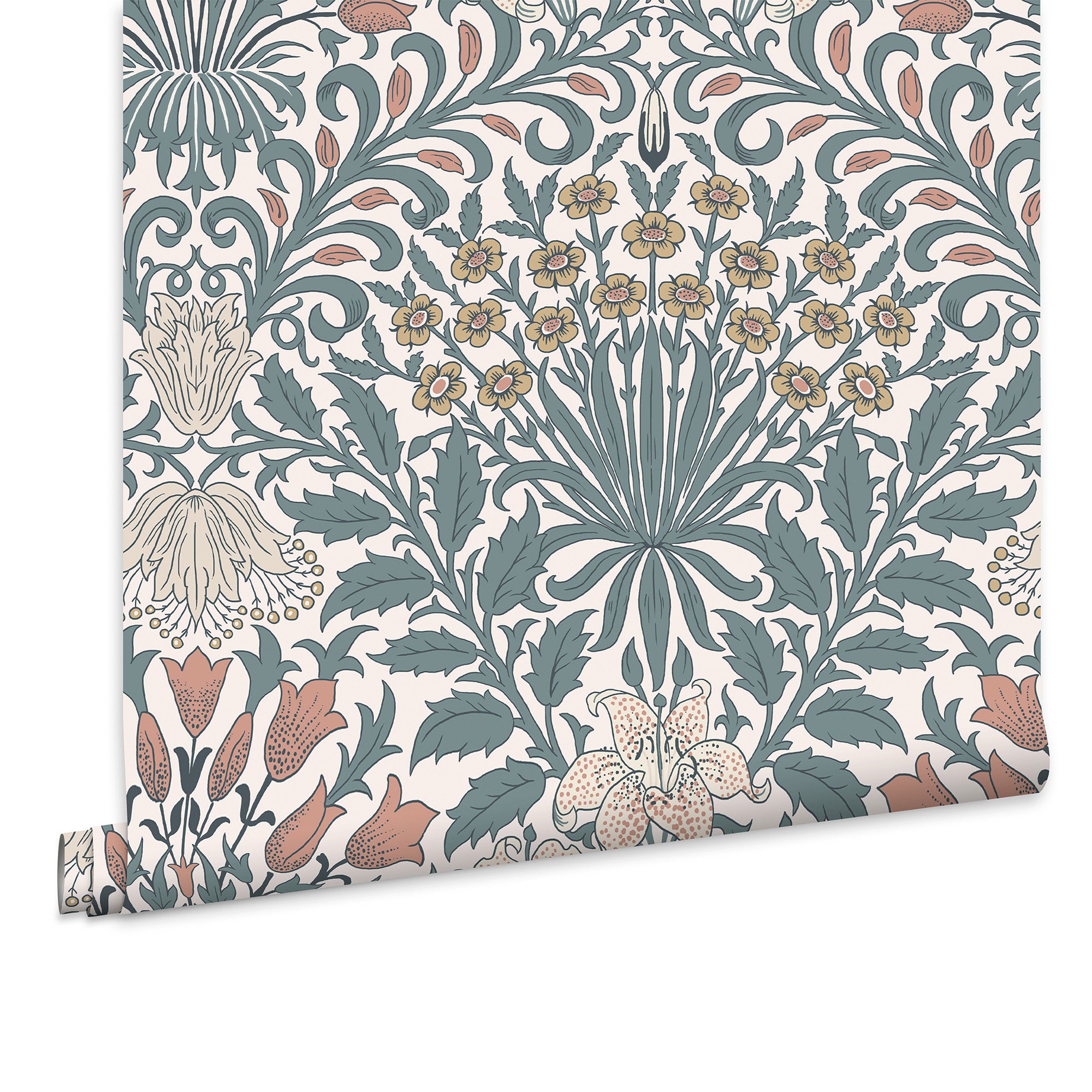 William Morris at Home Vliesbehang - Garden Dusty Blue - 1000x52