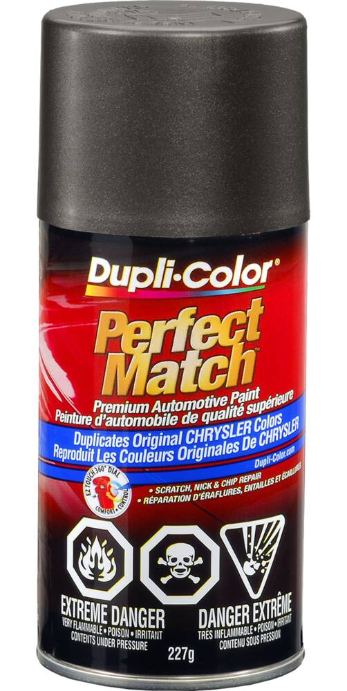 Dupli-Color Perfect Match Premium Acrylic Lacquer Automotive Aerosol Spray Paint, Chrysler Granite Crystal Metallic, 227-g