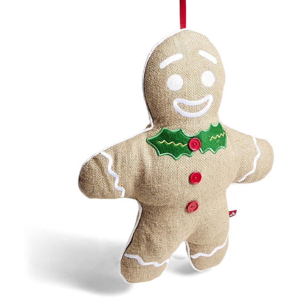 Coussin No&euml;l bonhomme pain d'épices 35xH42cm