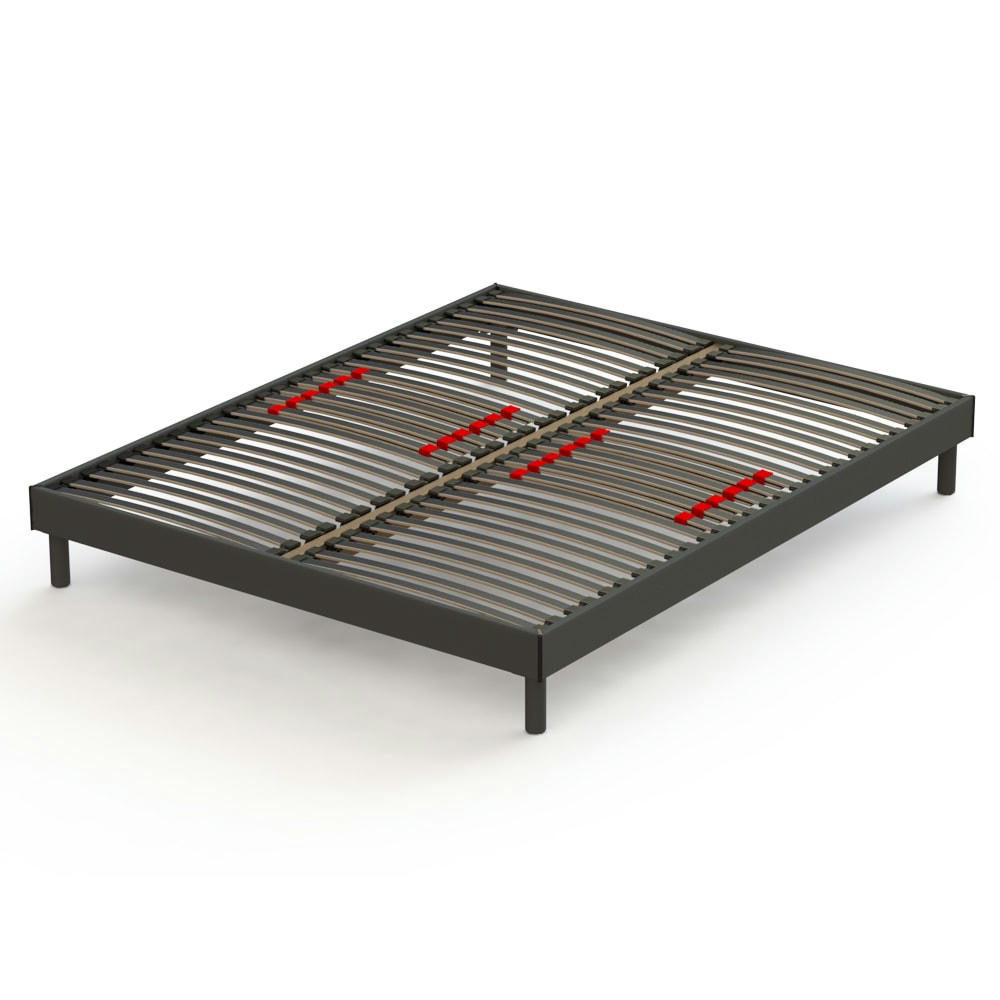 PRODIGE - Sommier avec curseurs réglables – Gris Anthracite 140x200 cm