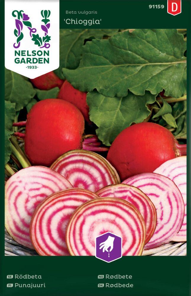 GRØNNSAKSFRØ NELSON GARDEN RØDBETE CHIOGGIA RØD