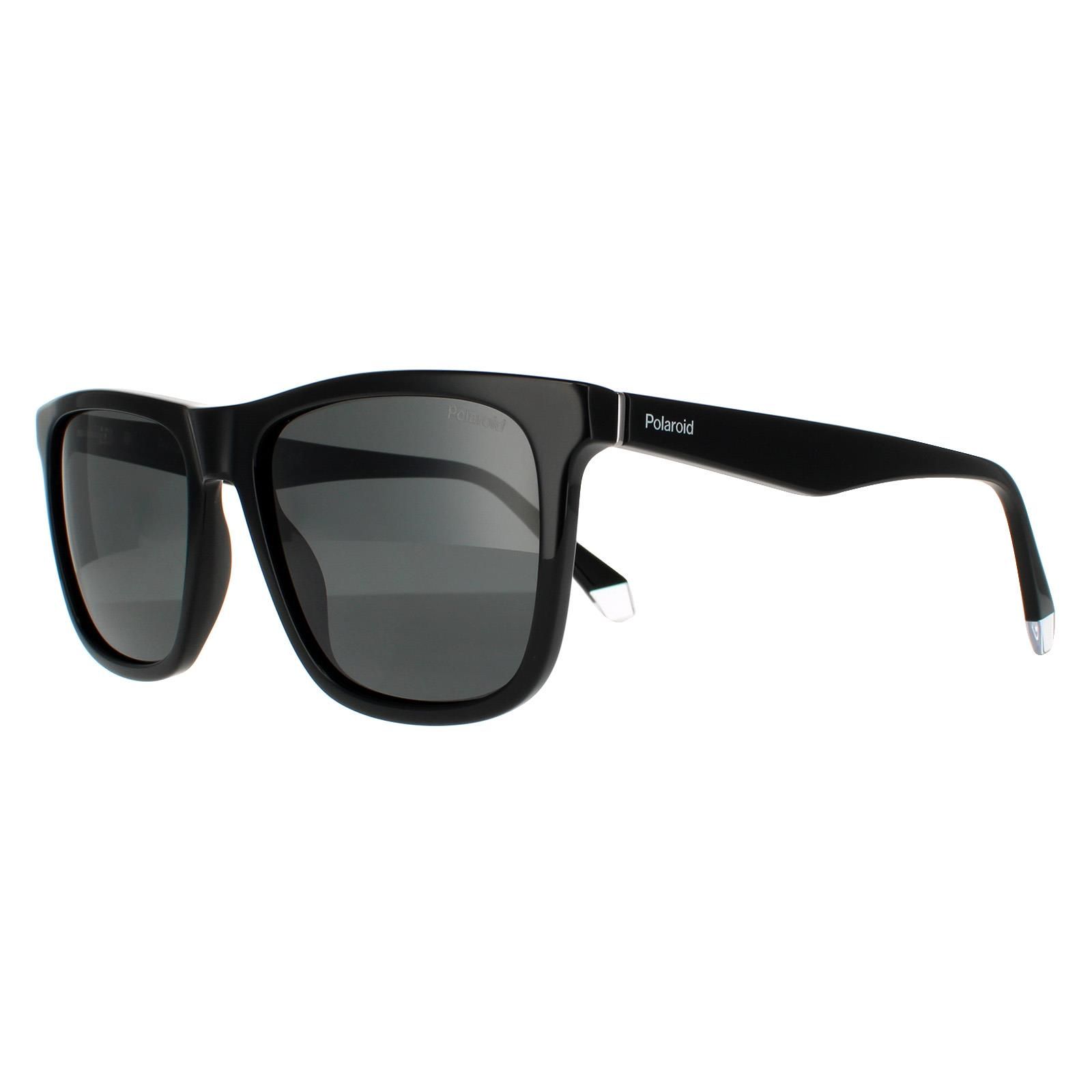 Polaroid Square Black Grey Polarized Sunglasses