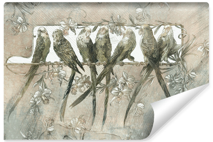 Fototapeta Abstrakcyjne Papużki W Stylu Retro 90x60cm