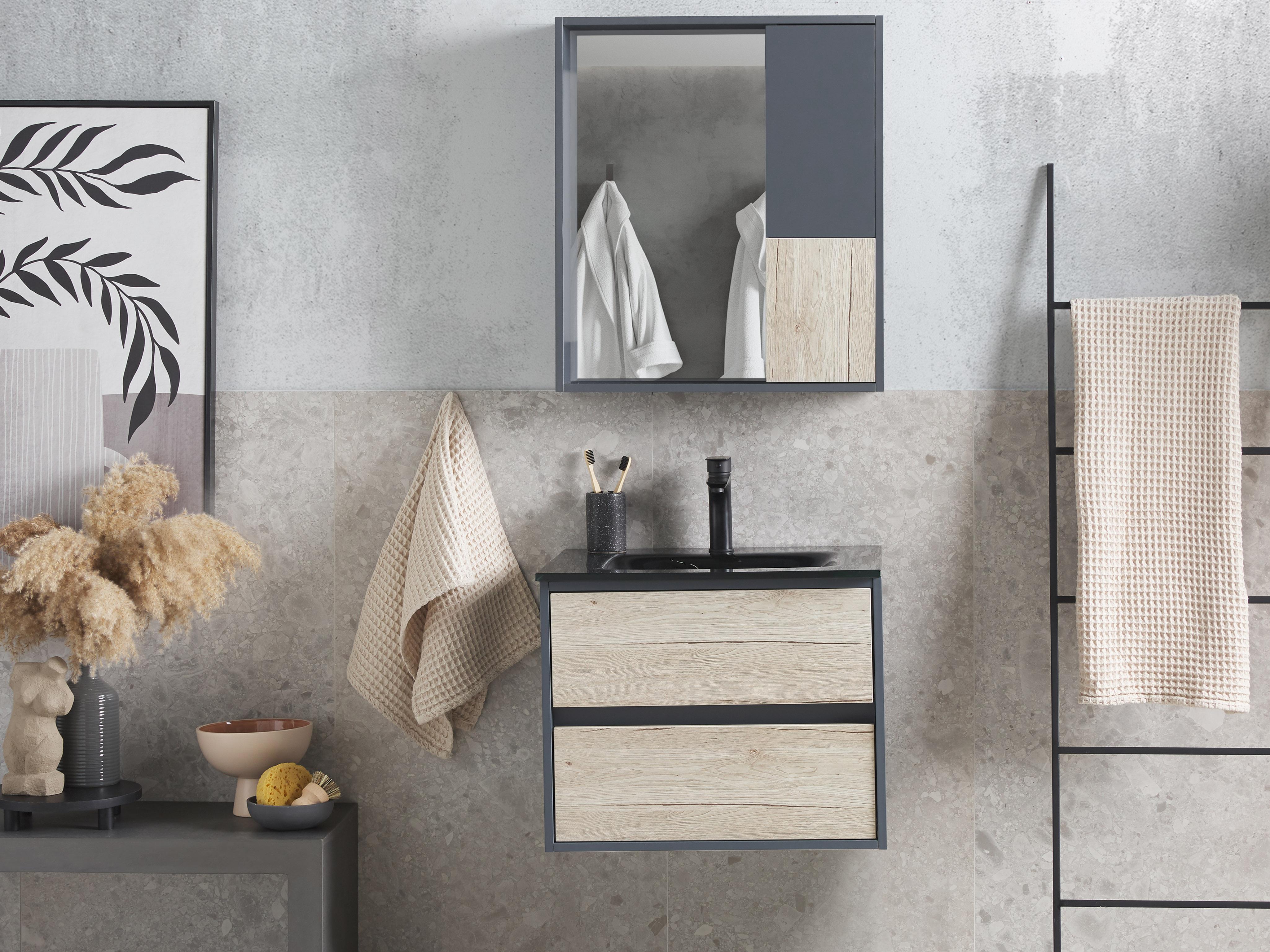 Bathroom Vanity Set TERUEL Grey