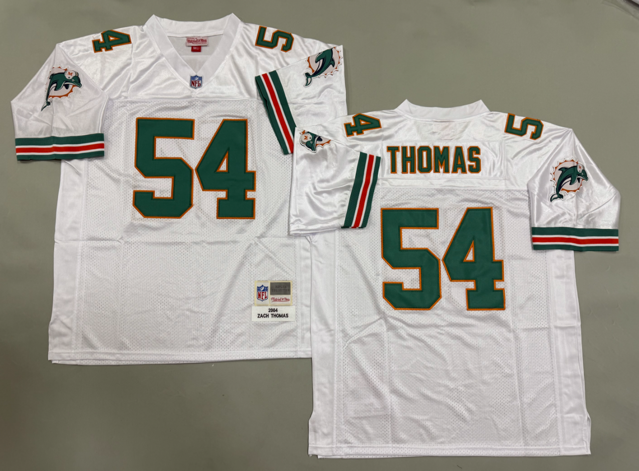 Zach Thomas Miami Dolphins Authentic Throwback Retired Player Jersey