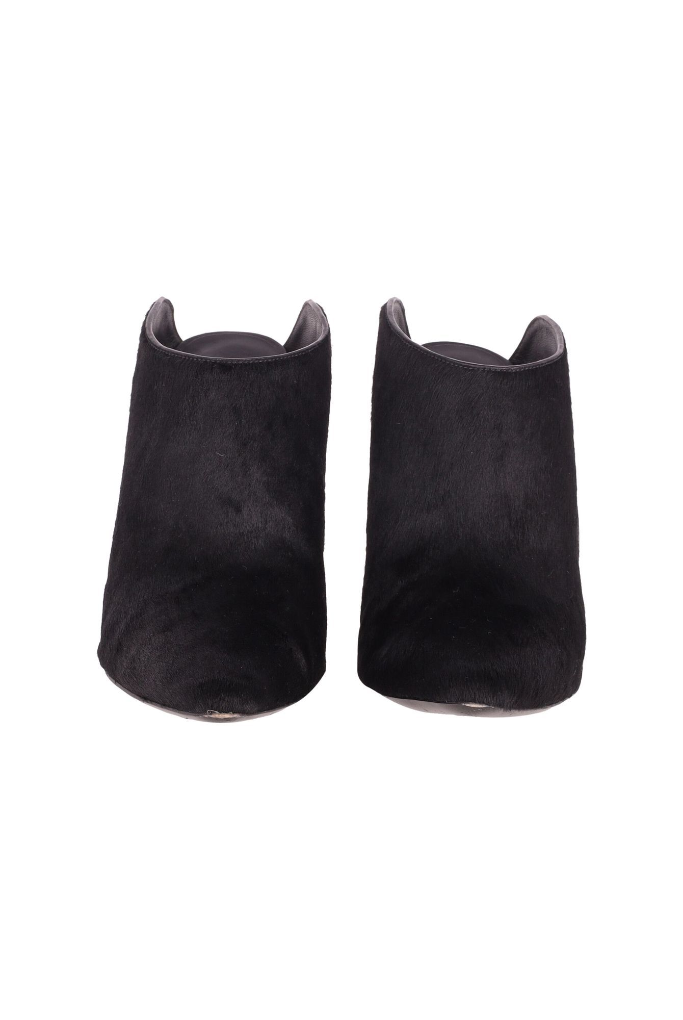Alexander Wang Preloved Miranda Pony Mules in Black Wool