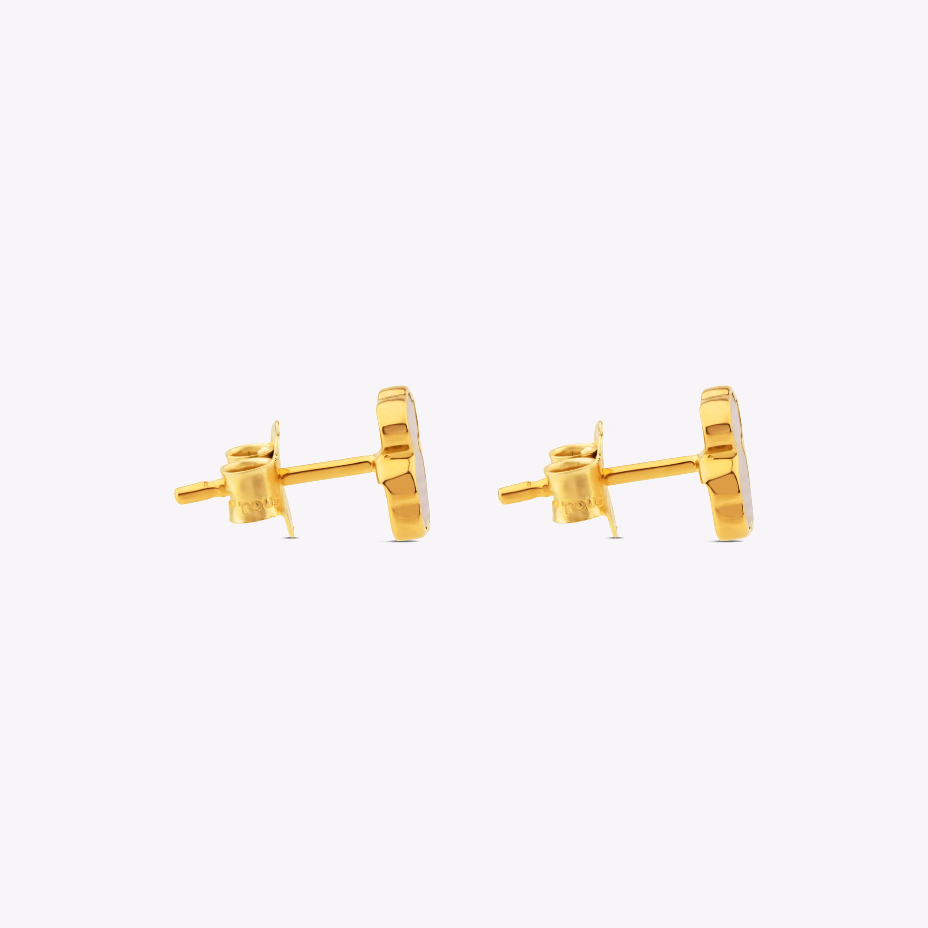 Pendientes oso de oro y nácar XXS