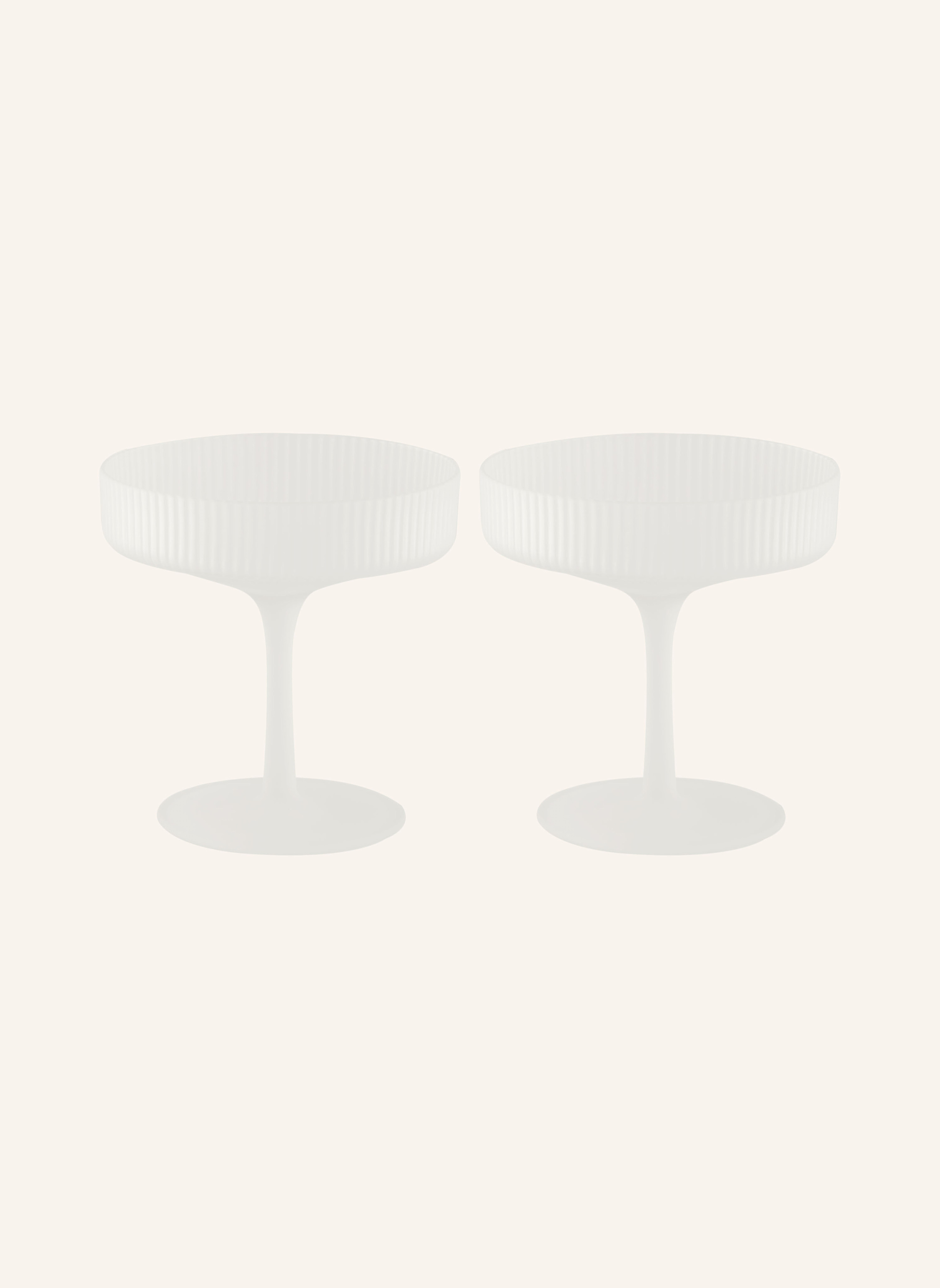 Ferm LIVING 2er-Set Champagnergläser RIPPLE