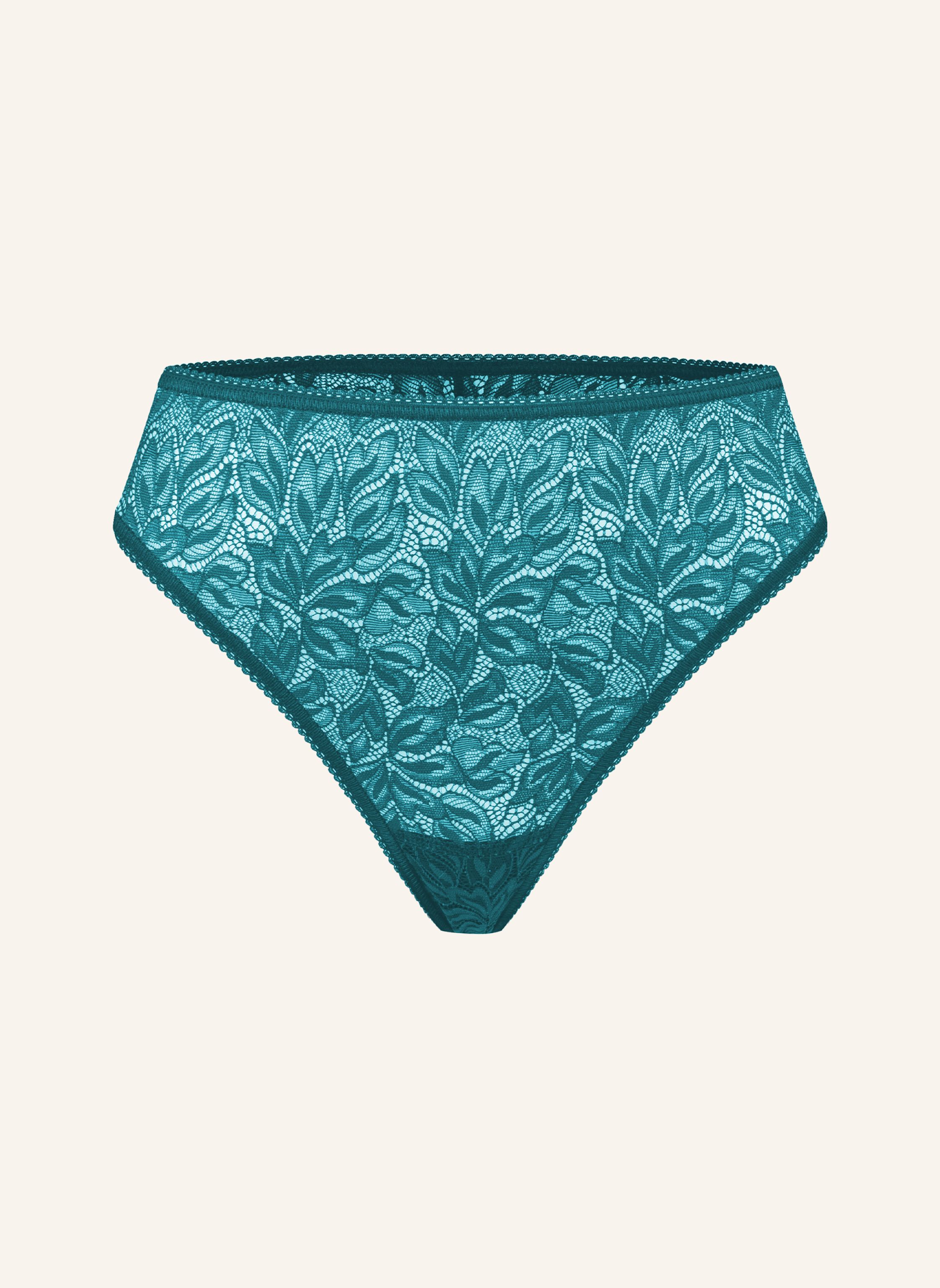 erlich textil Iconic Lace High Waist Brazil String aus Spitze - florales Motiv