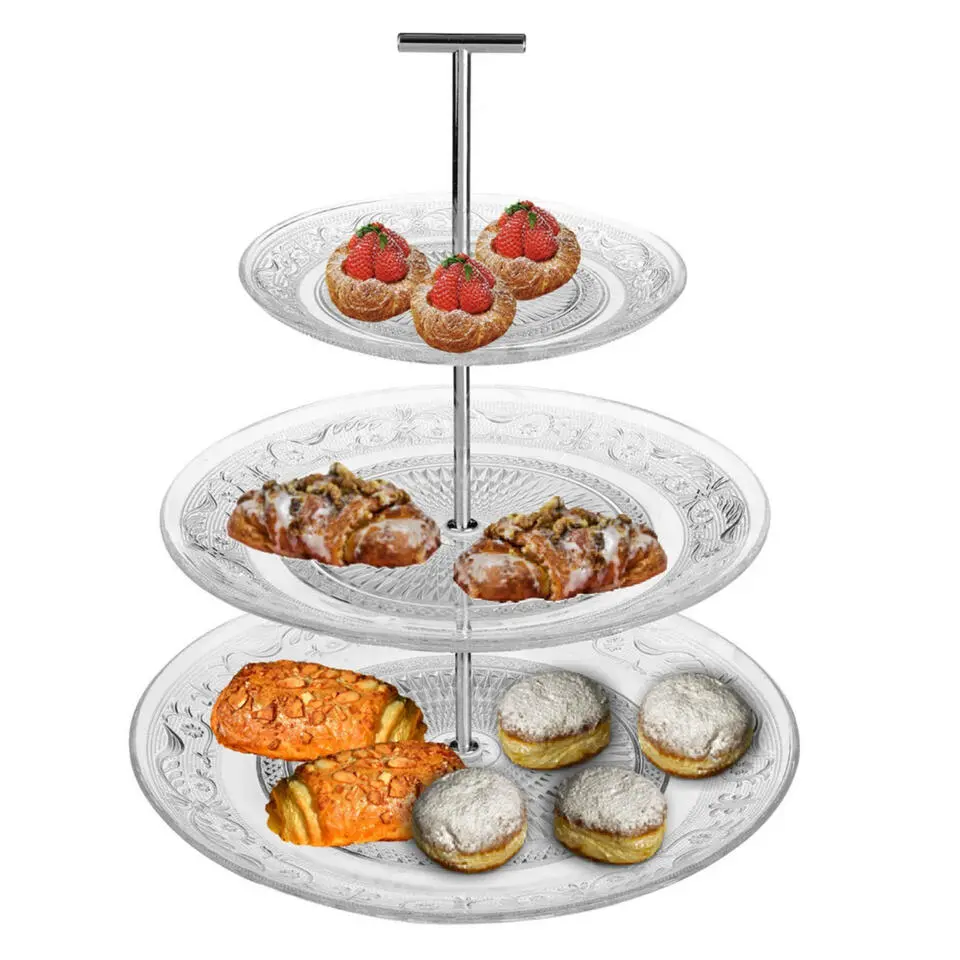 Secret de Gourmet Etagere 3 laags - transparant - 29 x 35 cm