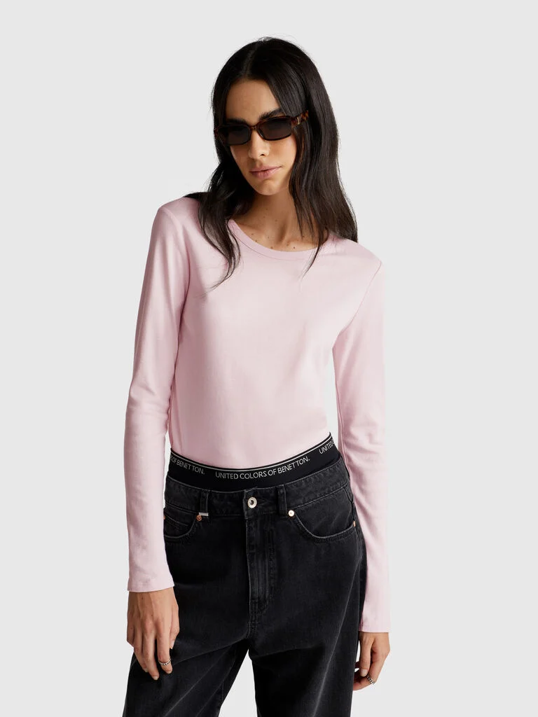 Long sleeve 100% cotton t-shirt