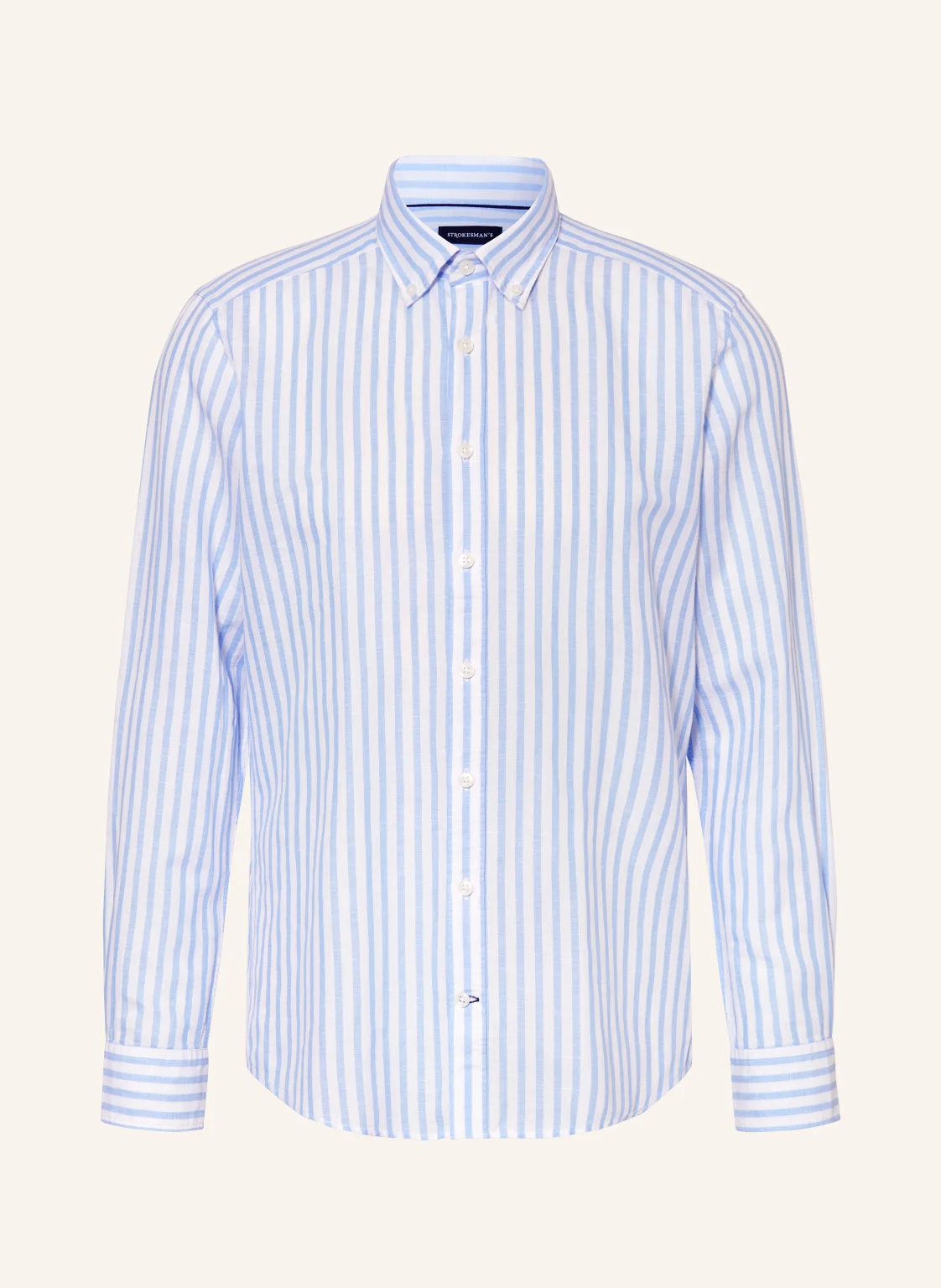 STROKESMAN'S Hemd Regular Fit mit Leinen