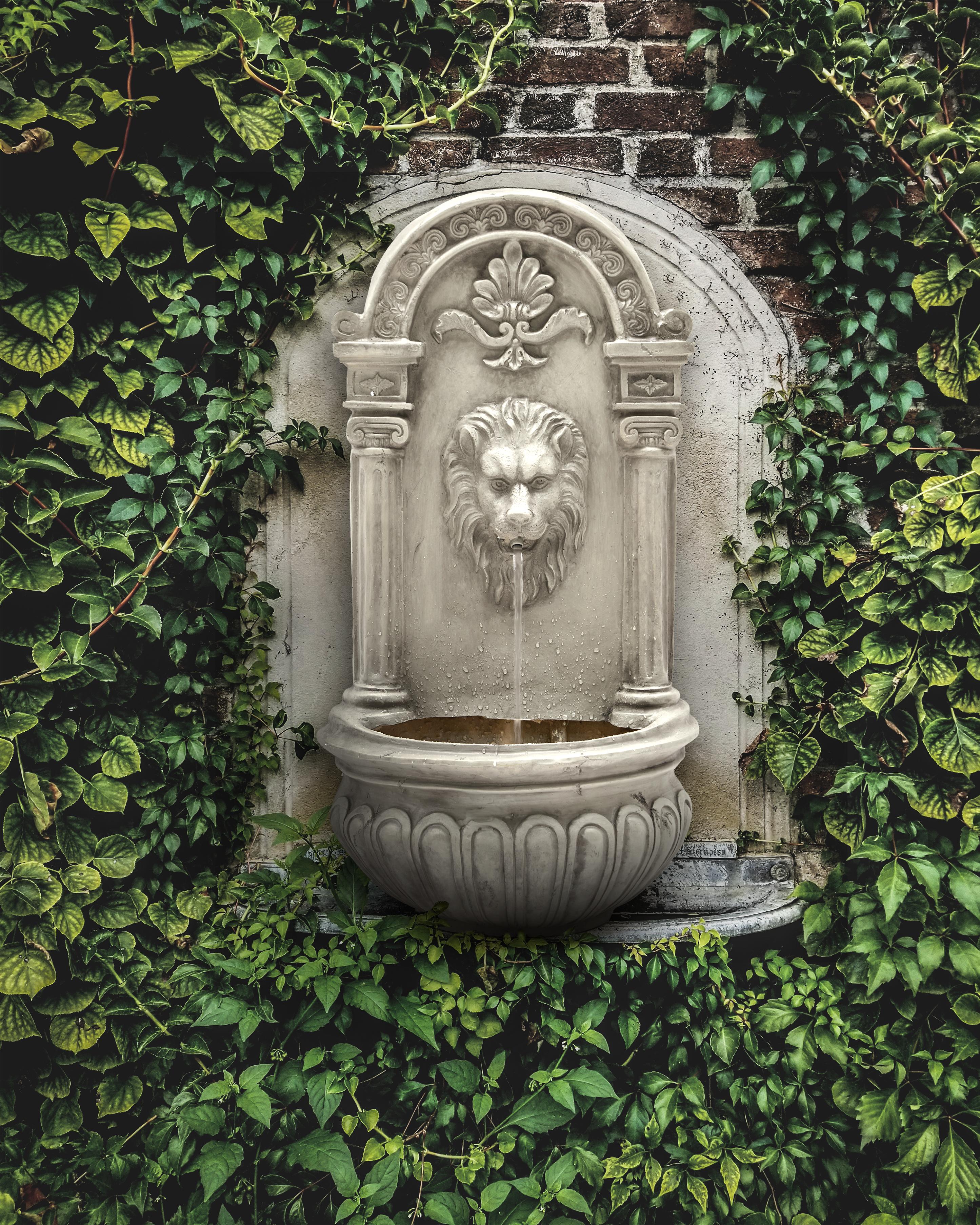Garden Water Feature LED MARMORE Light Beige