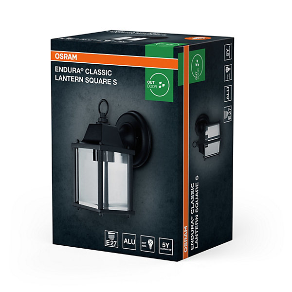 OSRAM ENDURA Lampe d'extérieur classique Square S E27 noir