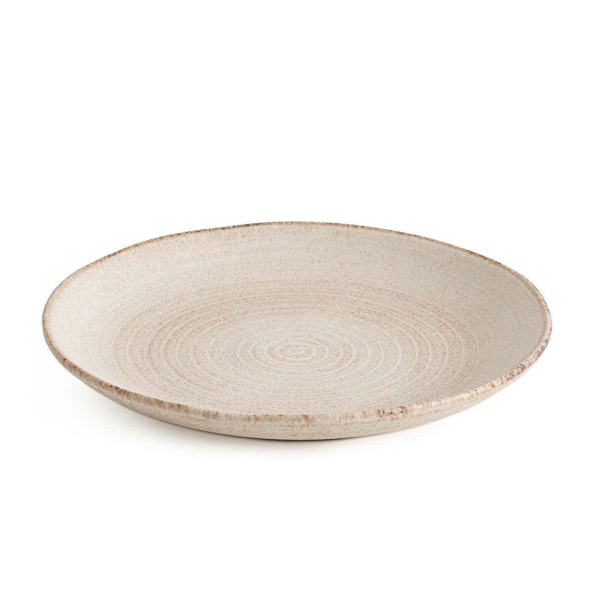 Lot de 4 assiettes plates en grès, Alvena