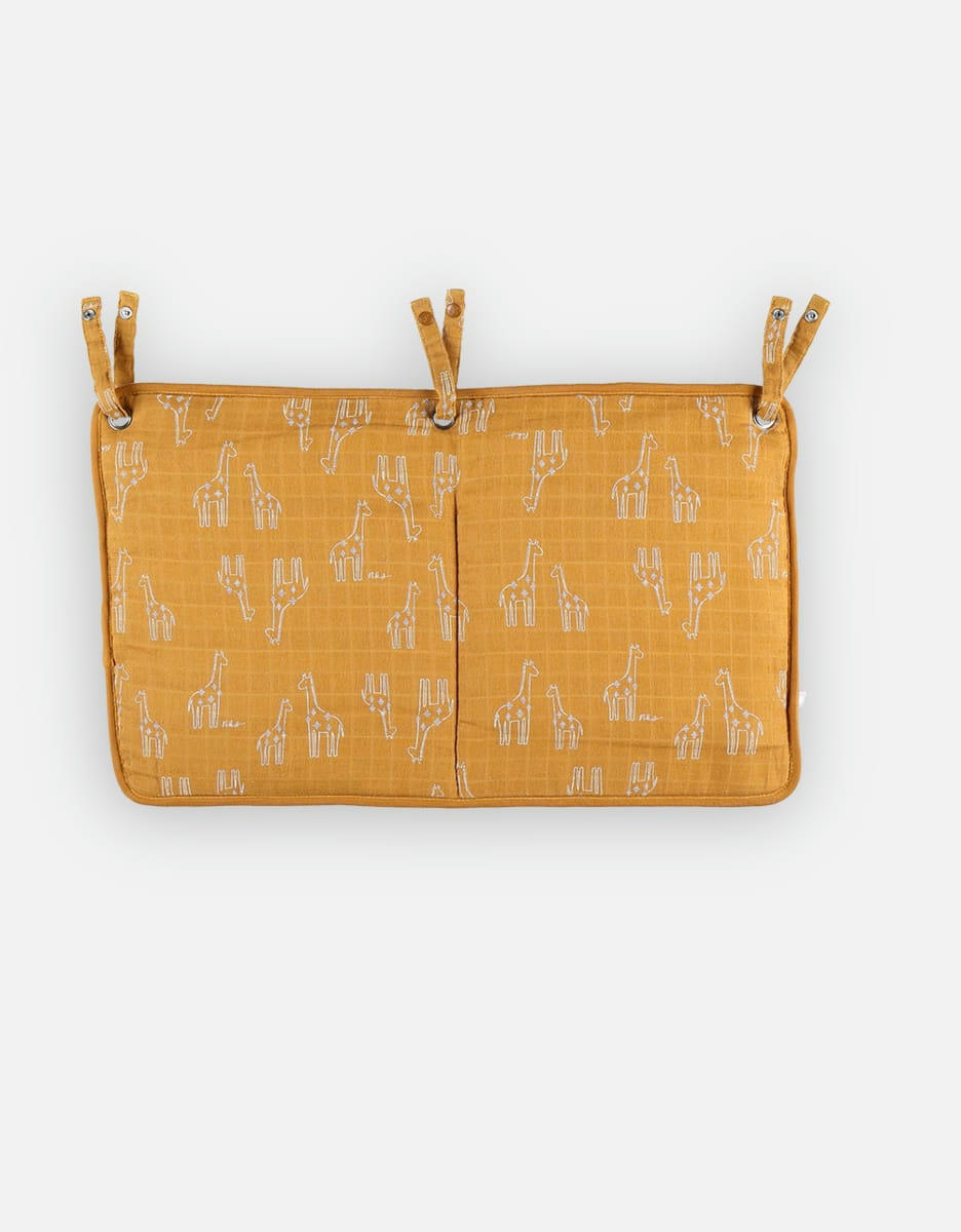 - Poche de rangement en mousseline BIO, ocre