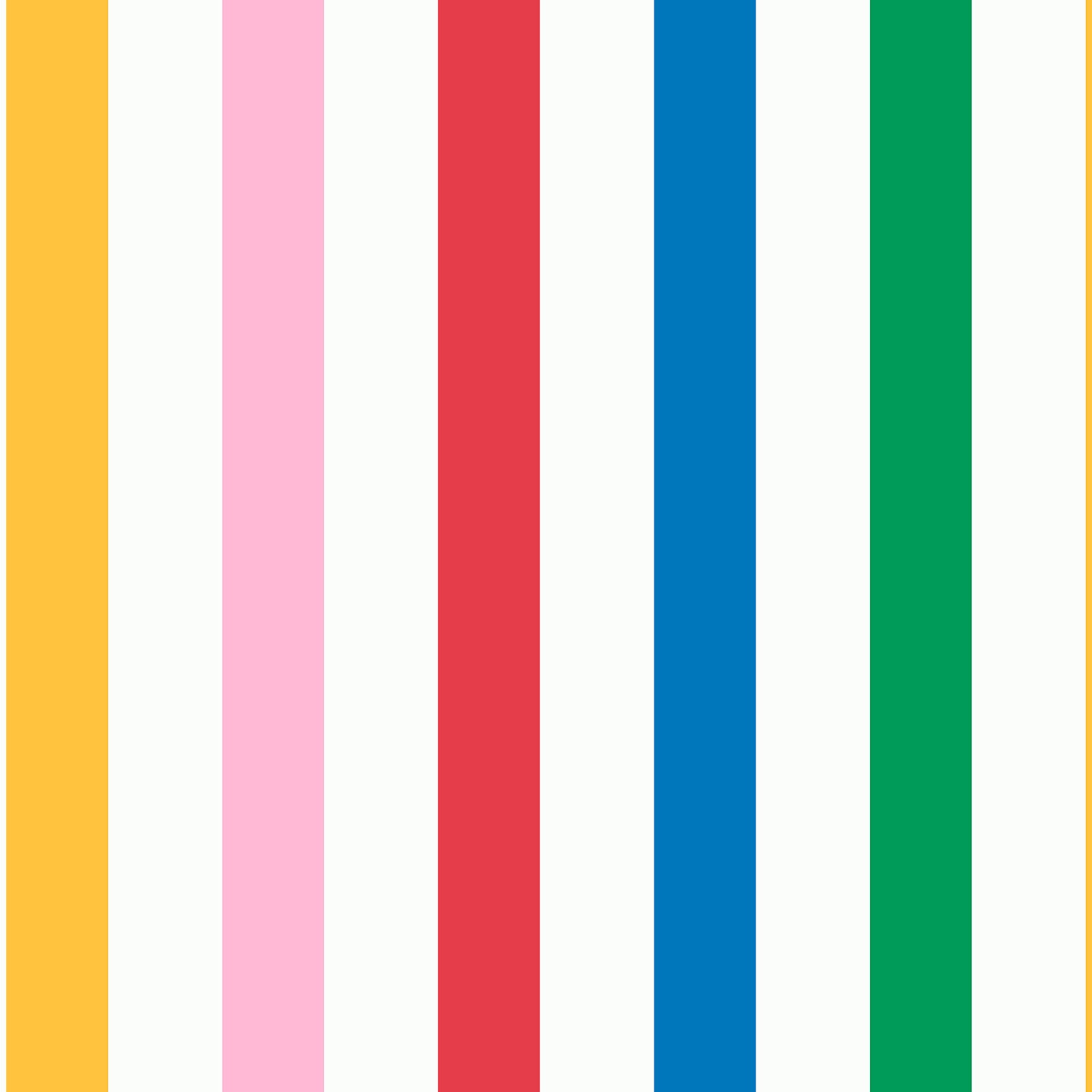 Joules Vliesbehang - Country Critters Chunky Stripe Rainbow - 10mx52cm