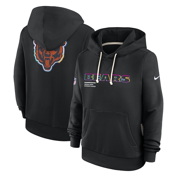 Chicago Bears Nike Women's 2025 NFL Crucial Catch Sideline Standard Issue Dri-FIT Hoodie - Black