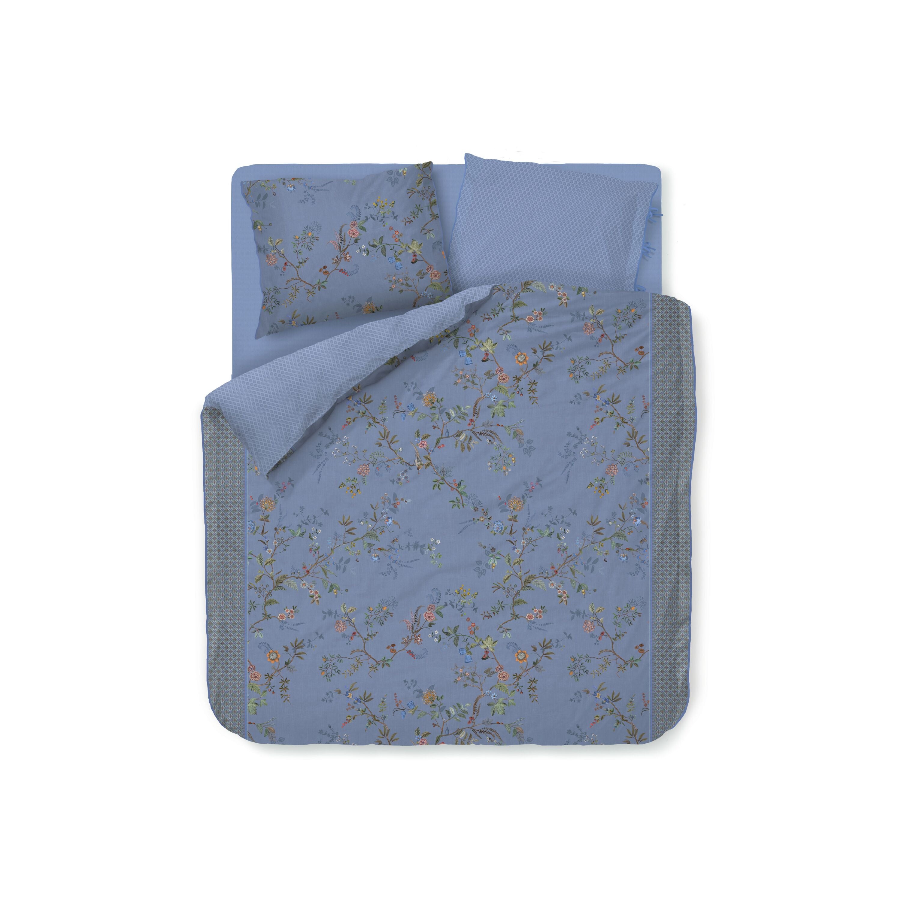 Pip Studio Bustani Dekbedovertrek 200 x 200/220 cm - Blauw