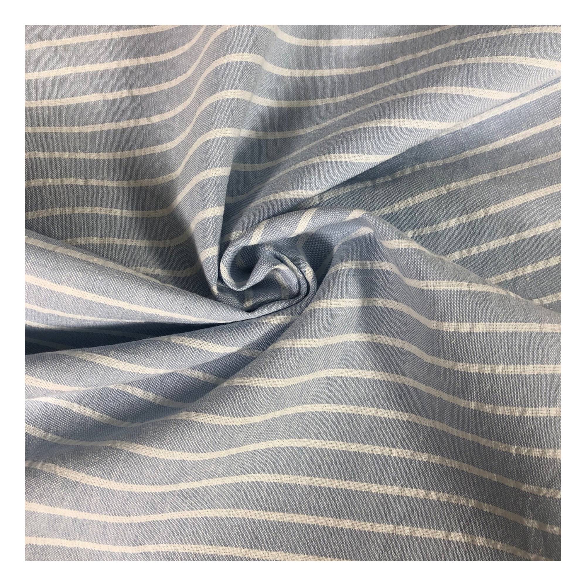 Blue Bar Stripe Fabric by the Metre