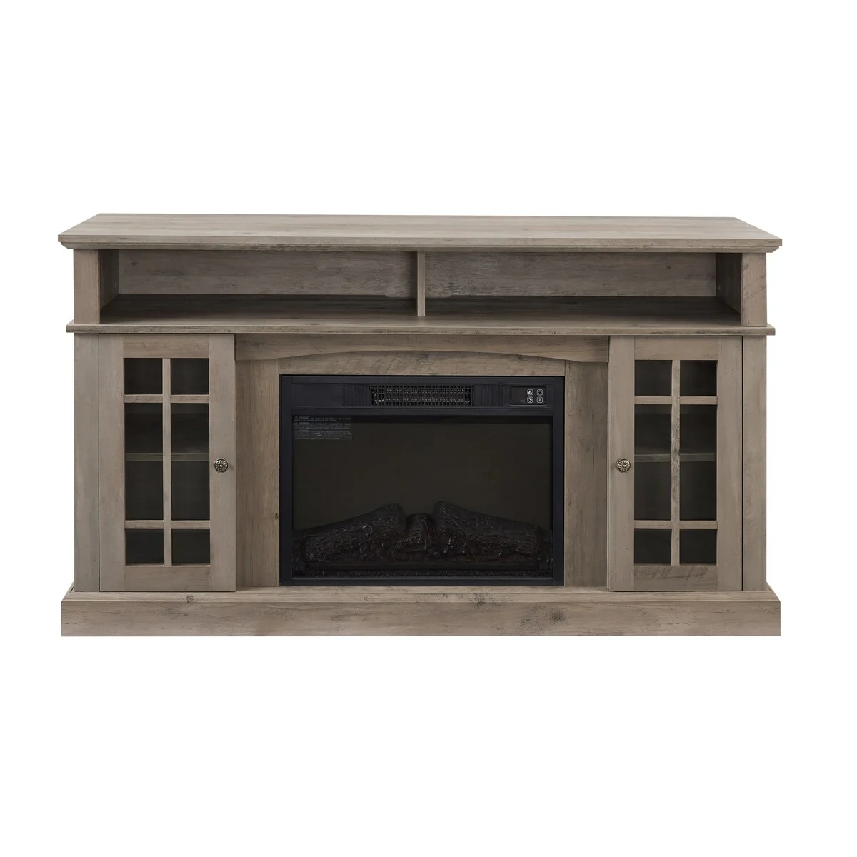 Modern Entertainment Console with 23 Fireplace Inset