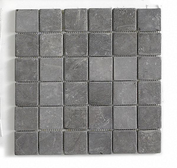 Carrelage de mosaïque/ Plaque mosaïque mur et sol en marbre naturel coloris gris - 30 x 30 cm