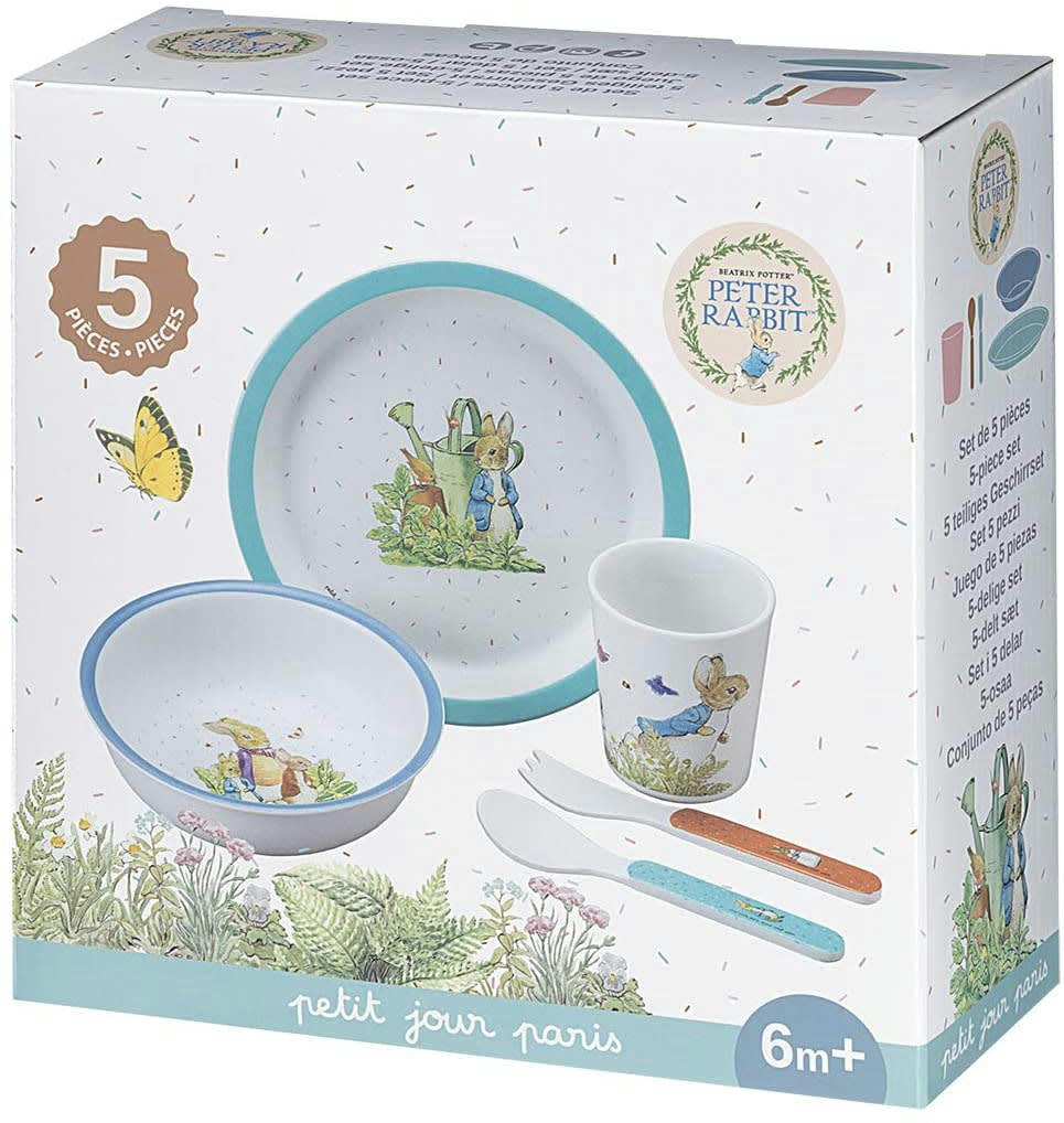 - Coffret 5 pièces Pierre Lapin bleu