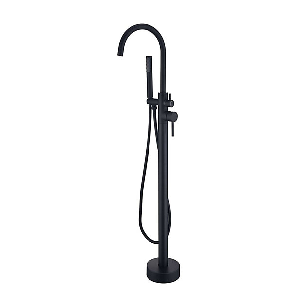 Mitigeur bain douche mécanique sur pied SKY BATH noir mat PVD Inox S304 série ALPHA