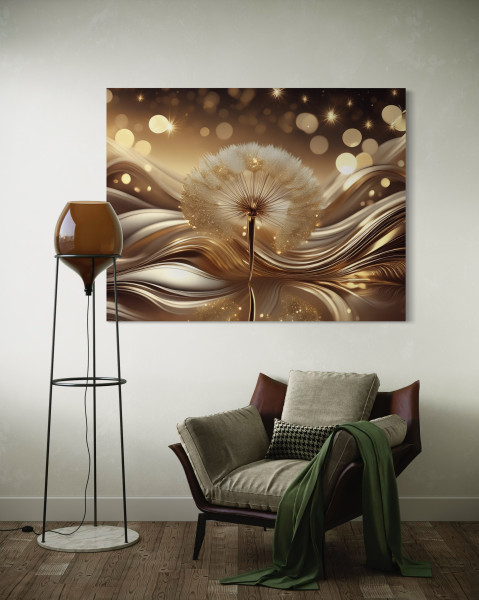 Feeby Obraz na płótnie, Złoty Dmuchawiec 60x40