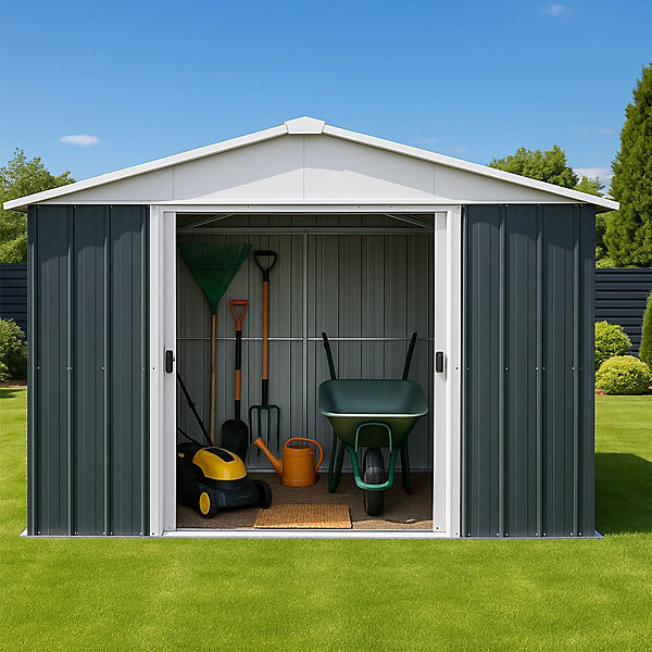 Abri de Jardin métal anthracite 7,21 m2