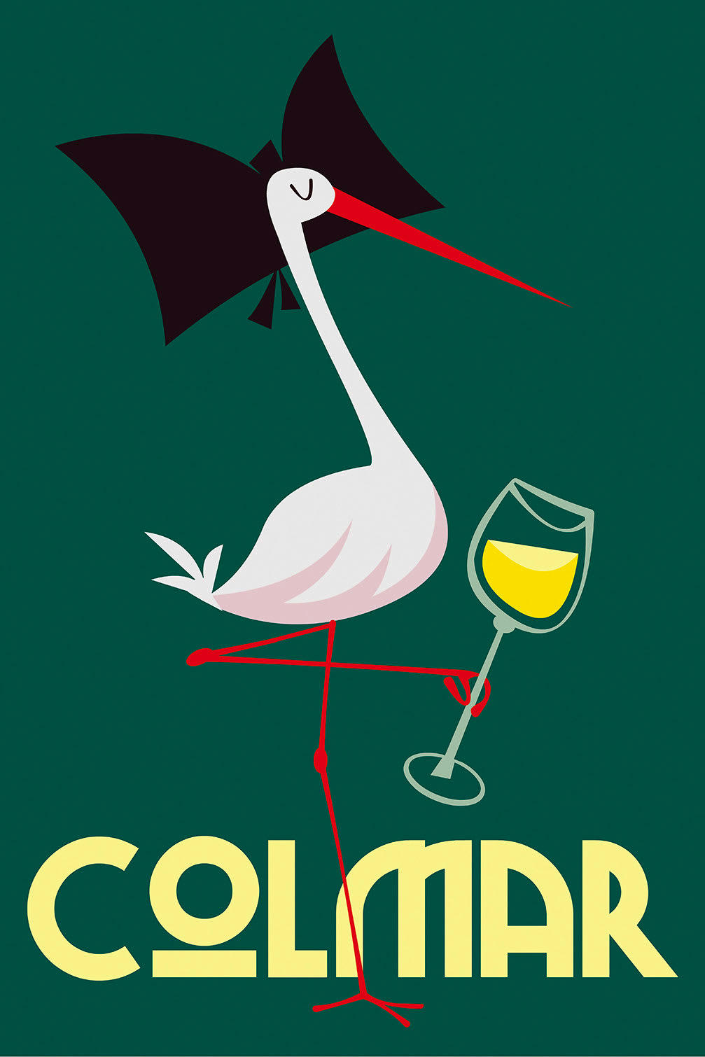 - Tableau cigogne de colmar imprimé sur toile 60x90cm