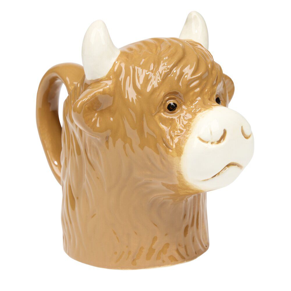 Vase décoratif vache Highland marron H18cm