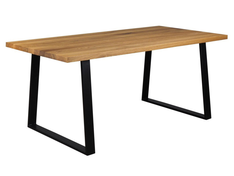 Stół 190x90 dębowy olejowany Pure 4,5 cm czarne nogi SHELBY II