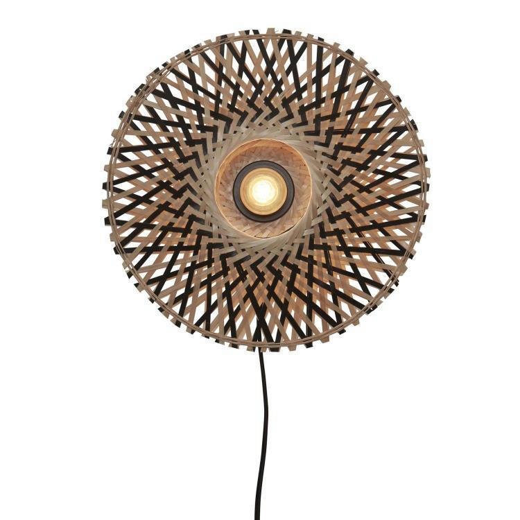 KALIMANTAN - Applique bambou  naturel/noir, h. 30cm