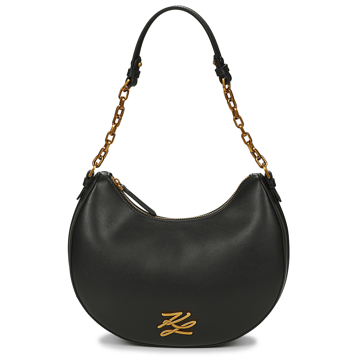 Karl Lagerfeld - K/AUTOGRAPH MOON SHOULDER BAG - Black / Gold