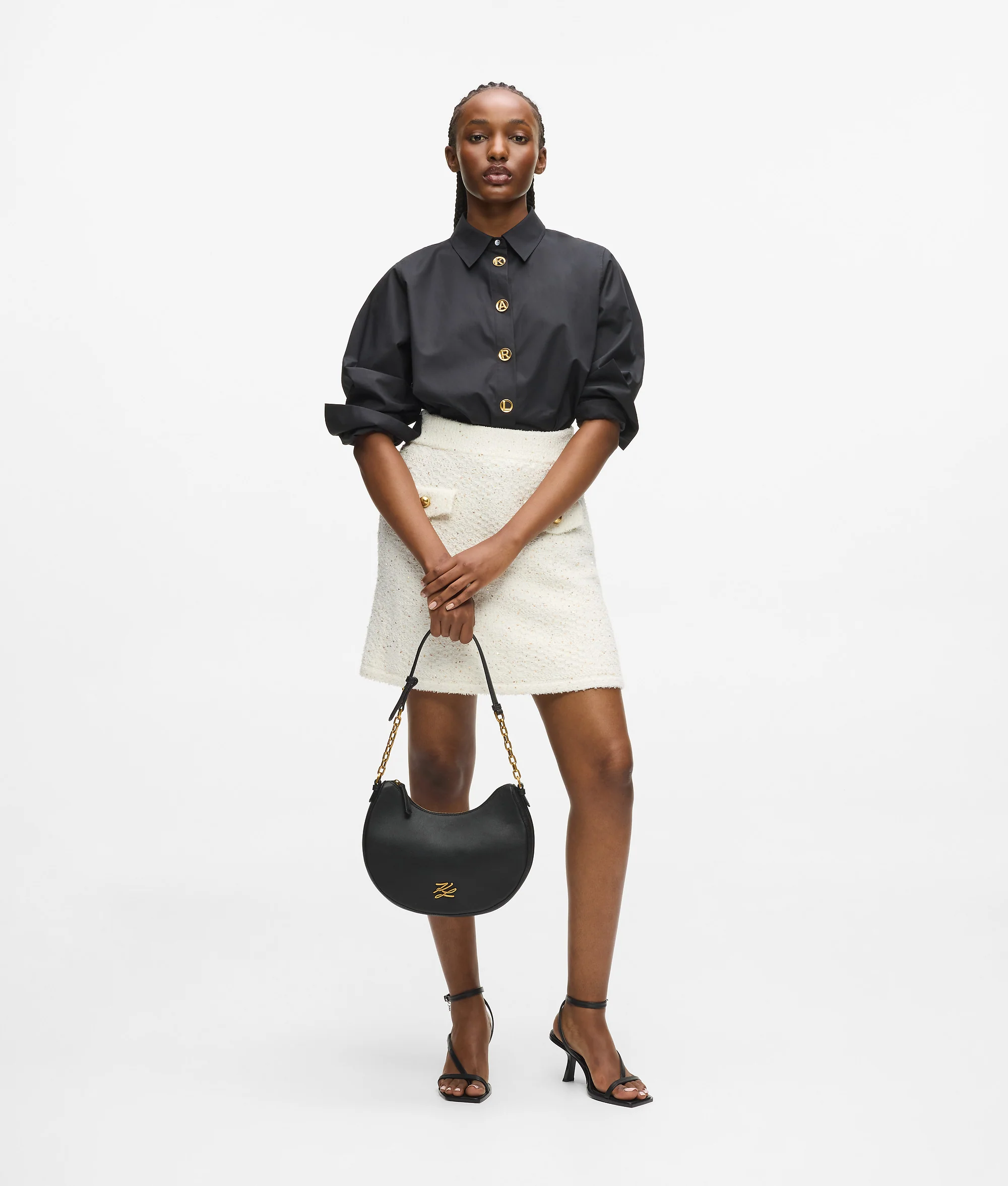 Sac en forme de lune K/Autograph de taille moyenne