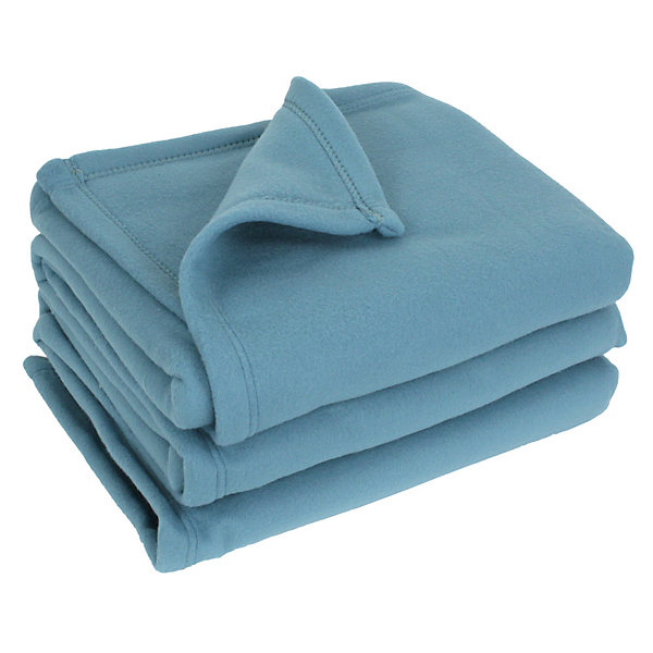 Couverture polaire 240x300 cm 100% Polyester 350g/m2 TEDDY Bleu Lac